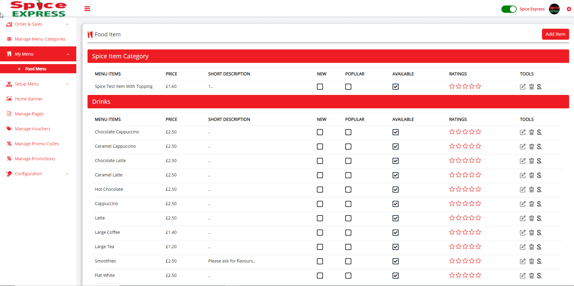 Restaurant management